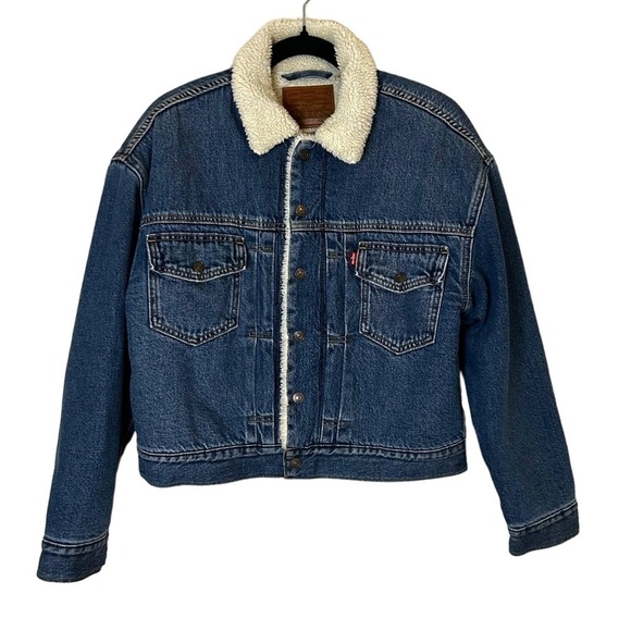 Levi's New Heritage Sherpa Jacket in Hot Head - Picture 7 of 16